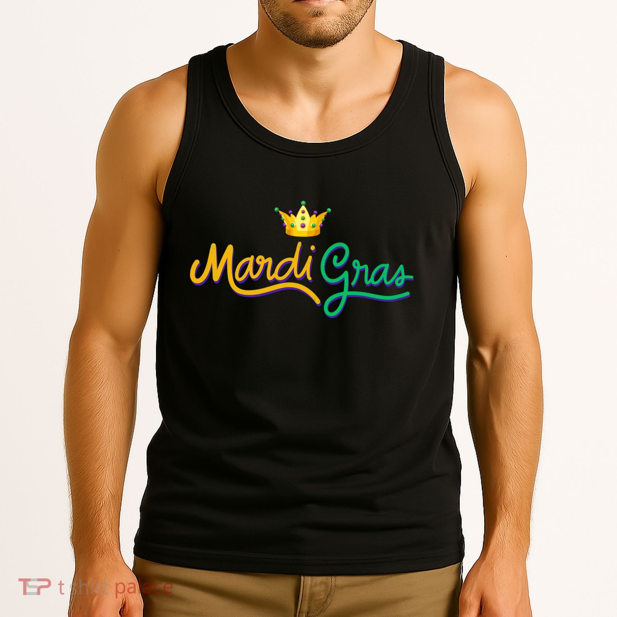 Mardi Gras Crown Celebration Tank Top