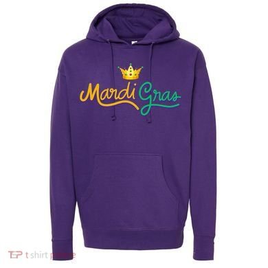 Mardi Gras Crown Celebration Hoodie