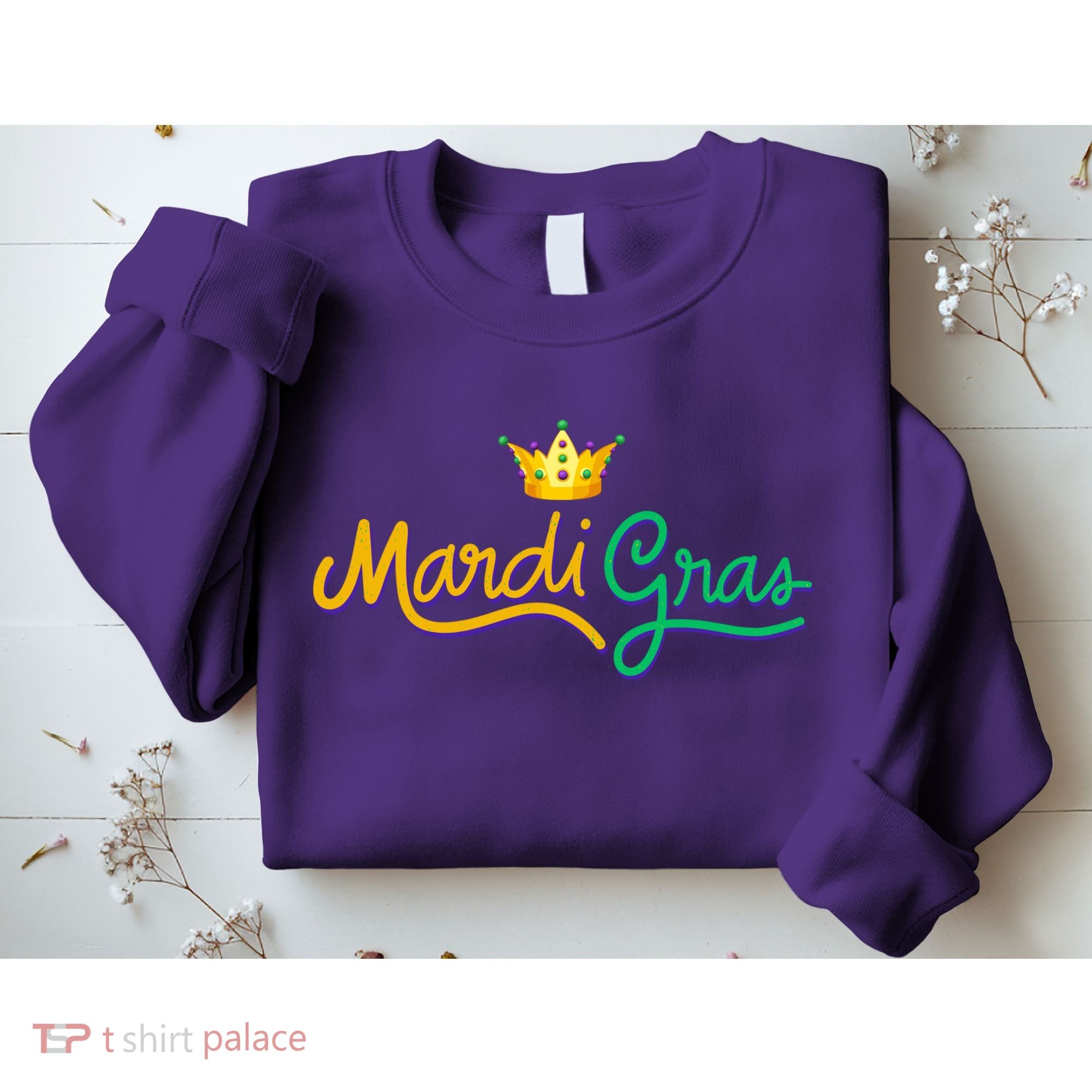 Mardi Gras Crown Celebration Sweatshirt