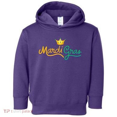 Mardi Gras Crown Celebration Toddler Hoodie