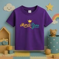 Mardi Gras Crown Celebration Toddler T-Shirt thumb 3