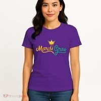 Mardi Gras Crown Celebration Women's T-Shirt thumb 4
