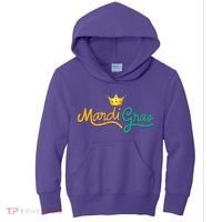 Mardi Gras Crown Celebration Kids Hoodie thumb 0