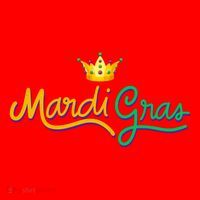 Mardi Gras Crown Celebration Santa Hat thumb 1