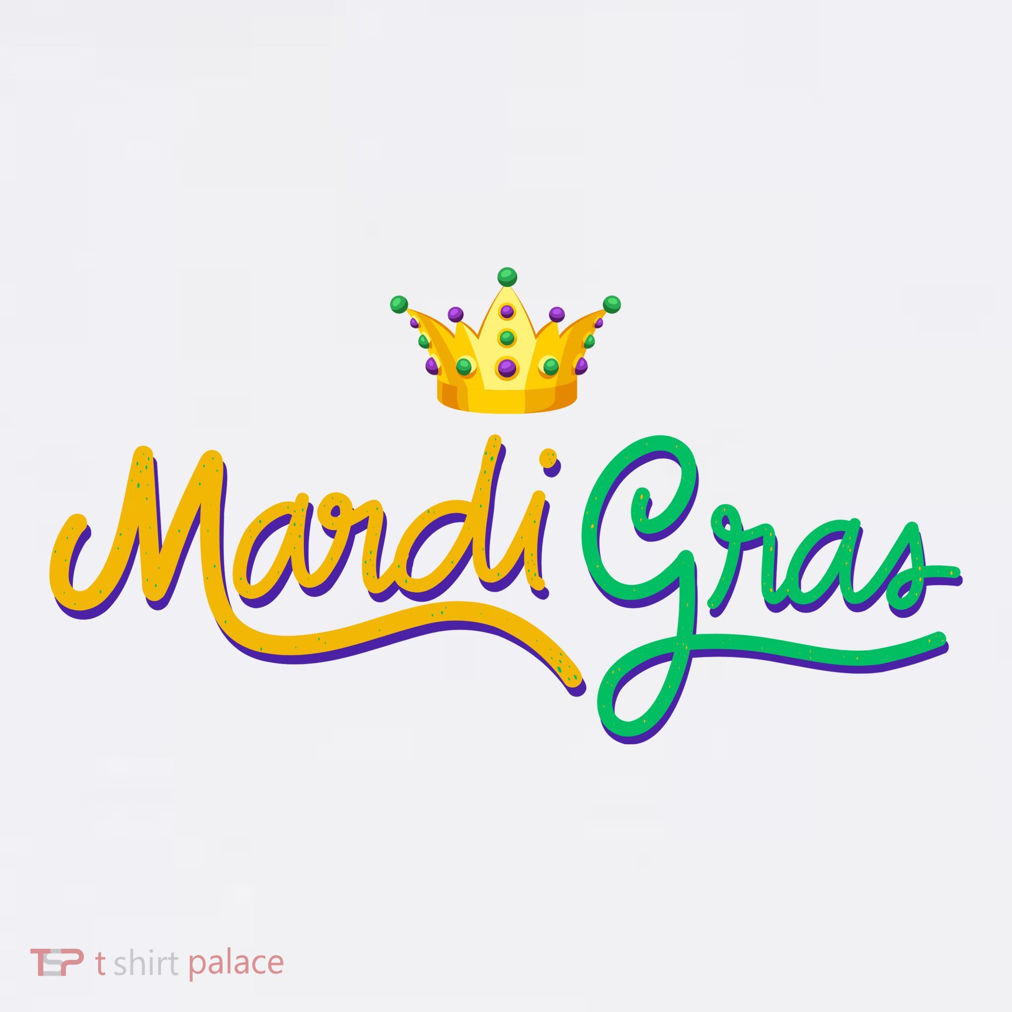 Mardi Gras Crown Celebration Comfort Colors Garment-Dyed Hooded Sweatshirt