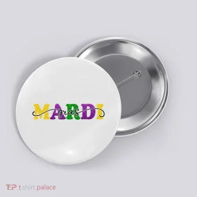 Mardi Gras Celebration Festive Button