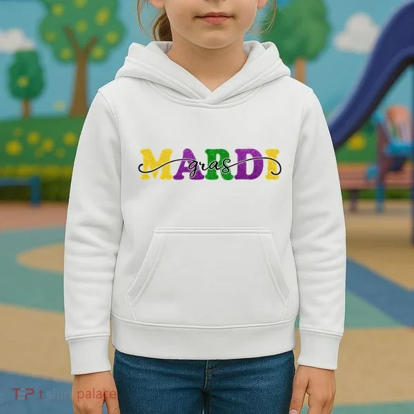 Mardi Gras Celebration Festive Kids Hoodie