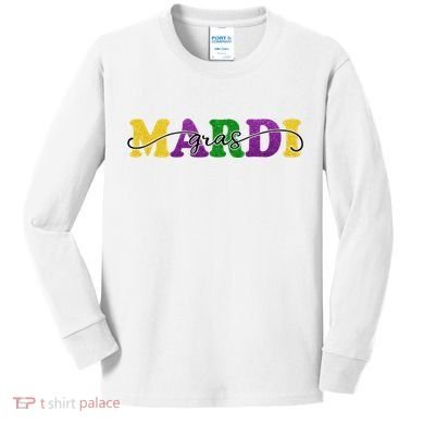 Mardi Gras Celebration Festive Kids Long Sleeve Shirt