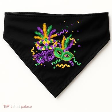 Mardi Gras Carnival New Orleans Celebration USA-Made Doggie Bandana