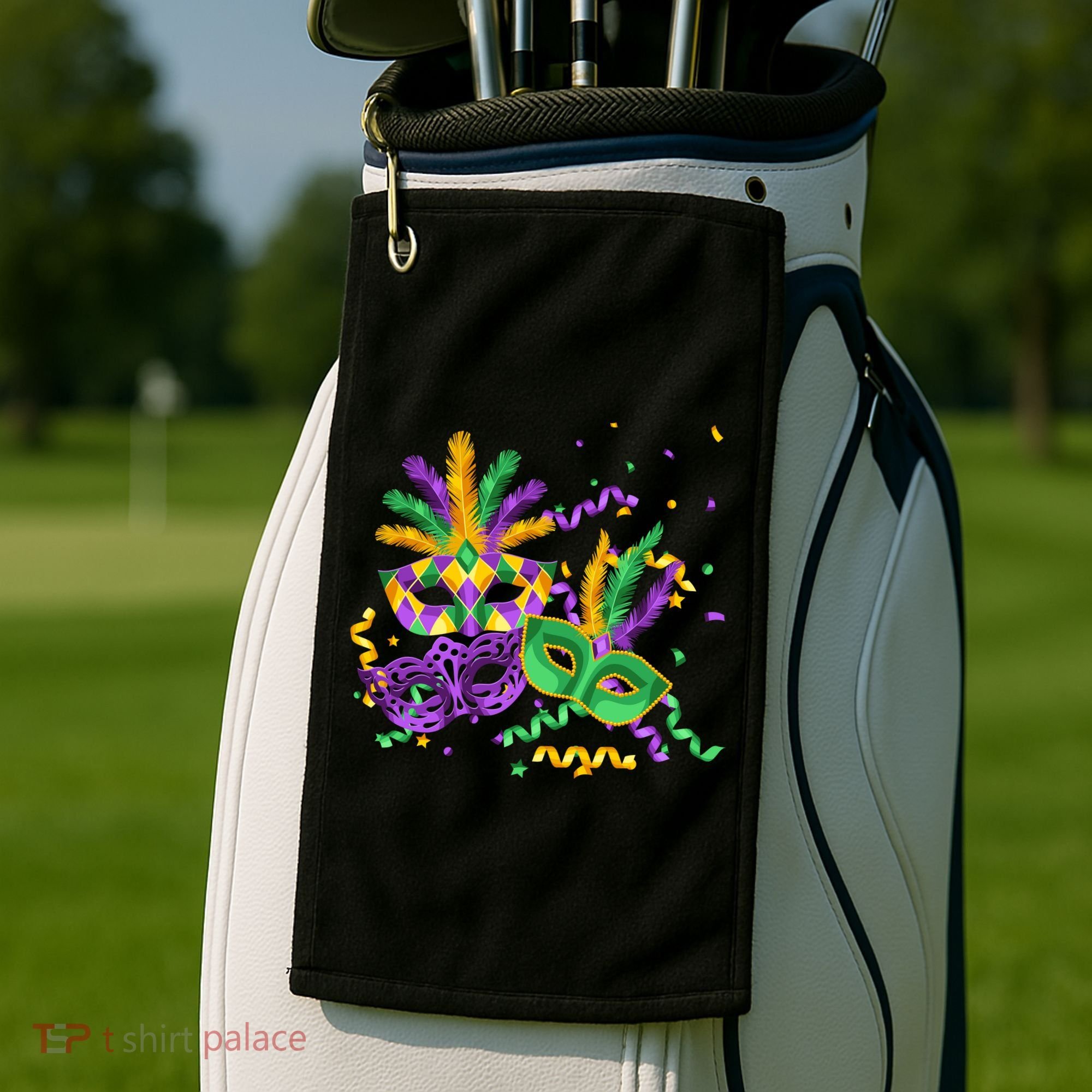 Mardi Gras Carnival New Orleans Celebration Golf Towel