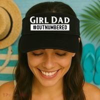 Mens Girl Dad Fathers Day From Wife Daughter Visor thumb 2