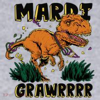 Mardi Gras Dinosaur Celebration Women's Sweatshirt thumb 2