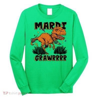 Mardi Gras Dinosaur Celebration Long Sleeve Shirt