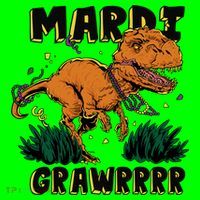Mardi Gras Dinosaur Celebration Long Sleeve Shirt thumb 2