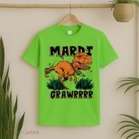 Mardi Gras Dinosaur Celebration T-Shirt thumb 2