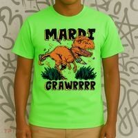 Mardi Gras Dinosaur Celebration T-Shirt thumb 3