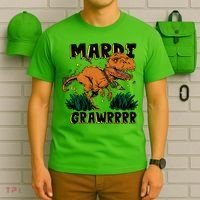 Mardi Gras Dinosaur Celebration T-Shirt thumb 6