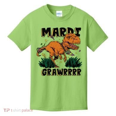 Mardi Gras Dinosaur Celebration Kids T-Shirt