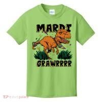 Mardi Gras Dinosaur Celebration Kids T-Shirt thumb 0