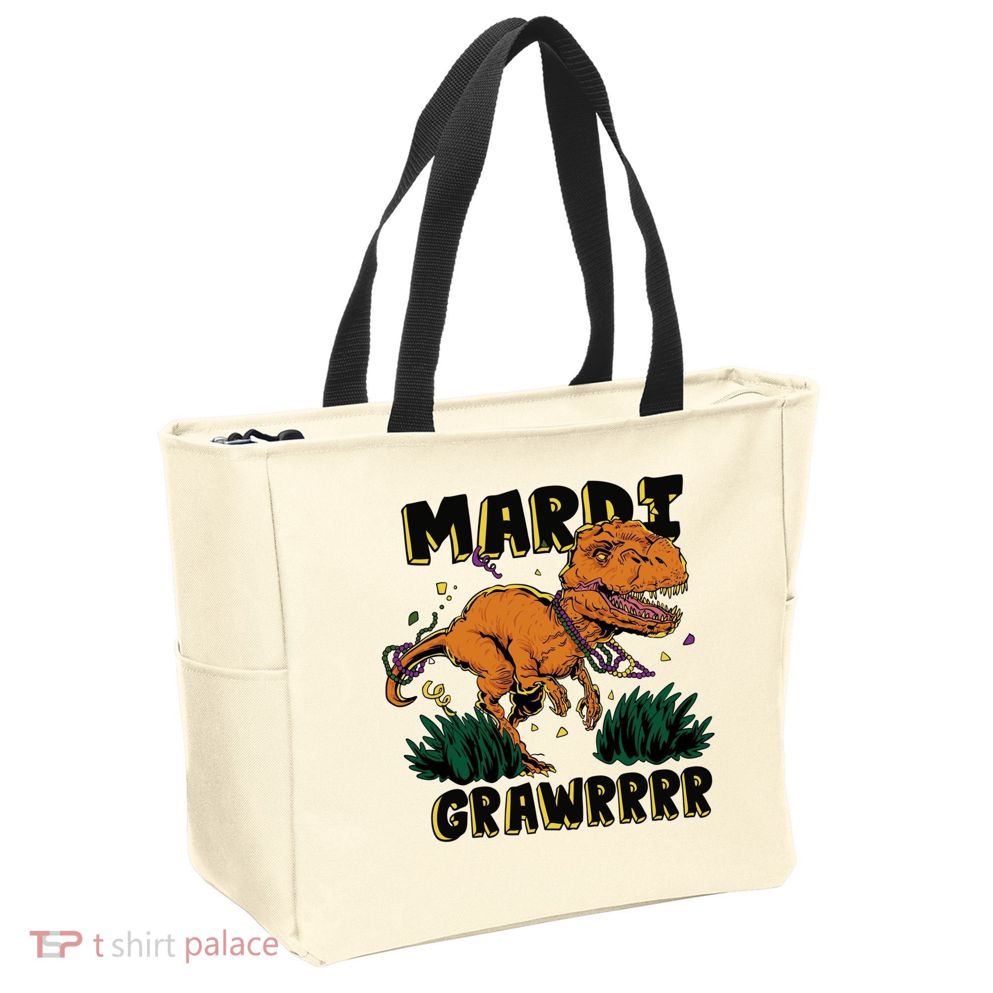 Mardi Gras Dinosaur Celebration Tote Bag