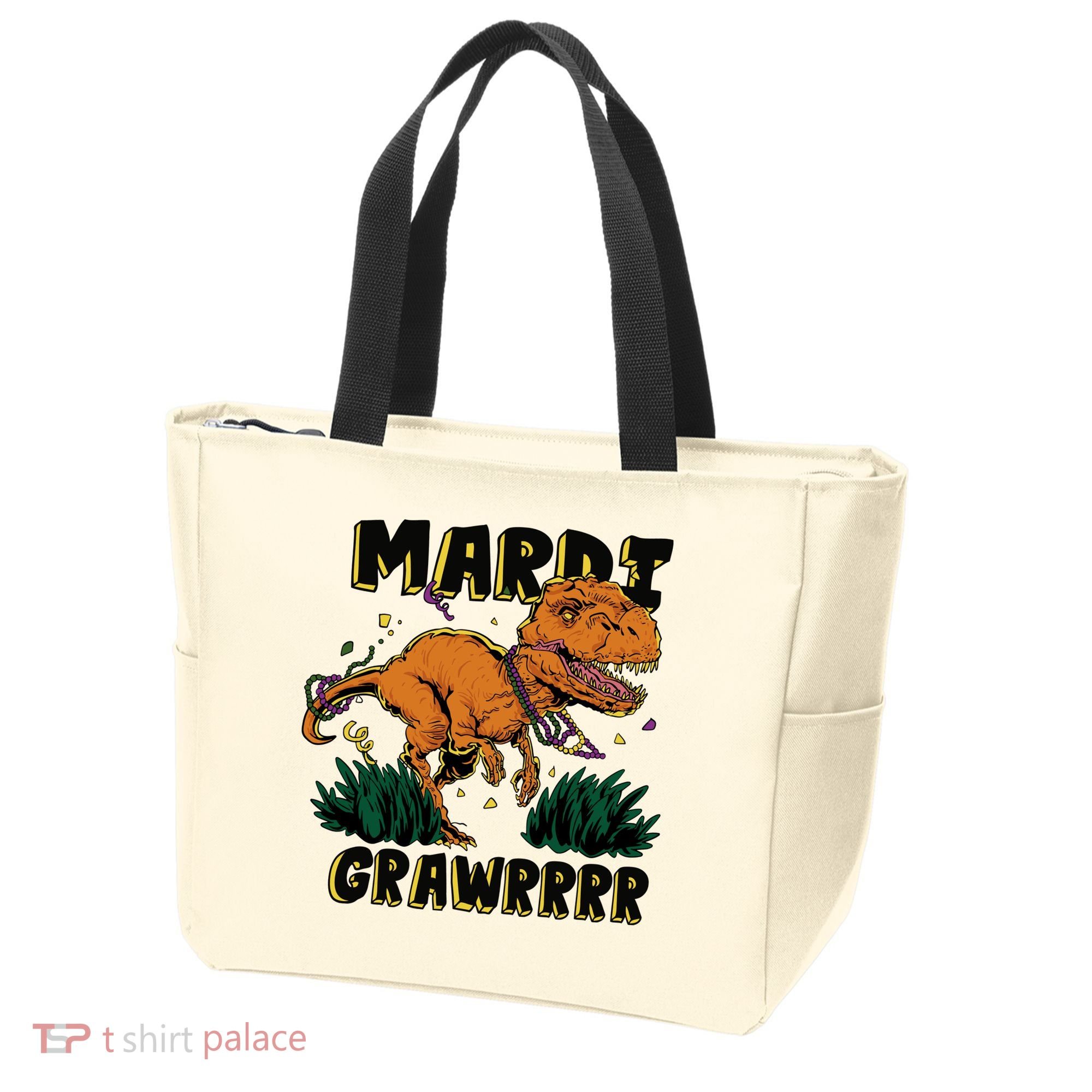 Mardi Gras Dinosaur Celebration Tote Bag