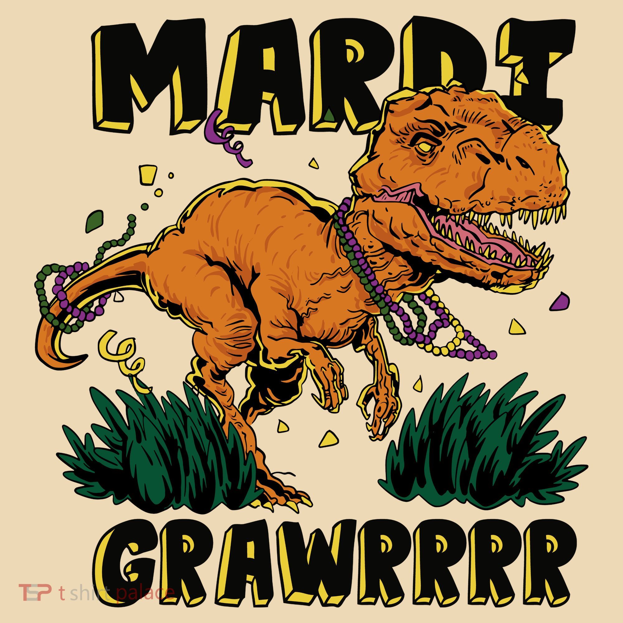 Mardi Gras Dinosaur Celebration Tote Bag