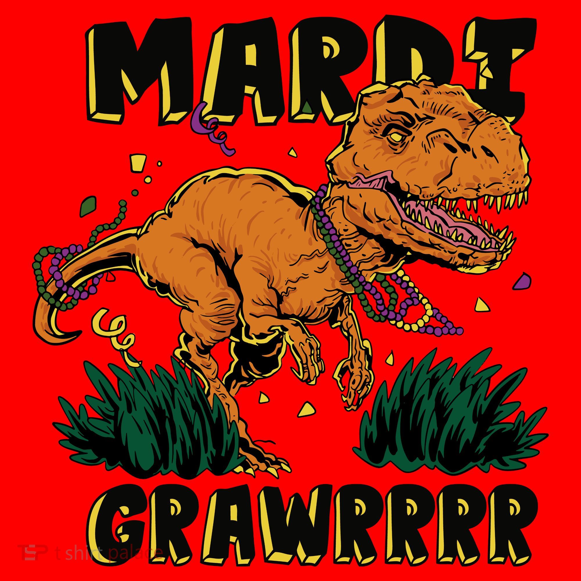 Mardi Gras Dinosaur Celebration Santa Hat