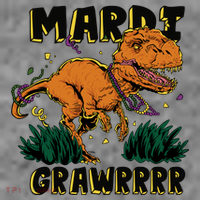 Mardi Gras Dinosaur Celebration Toddler Hoodie thumb 2