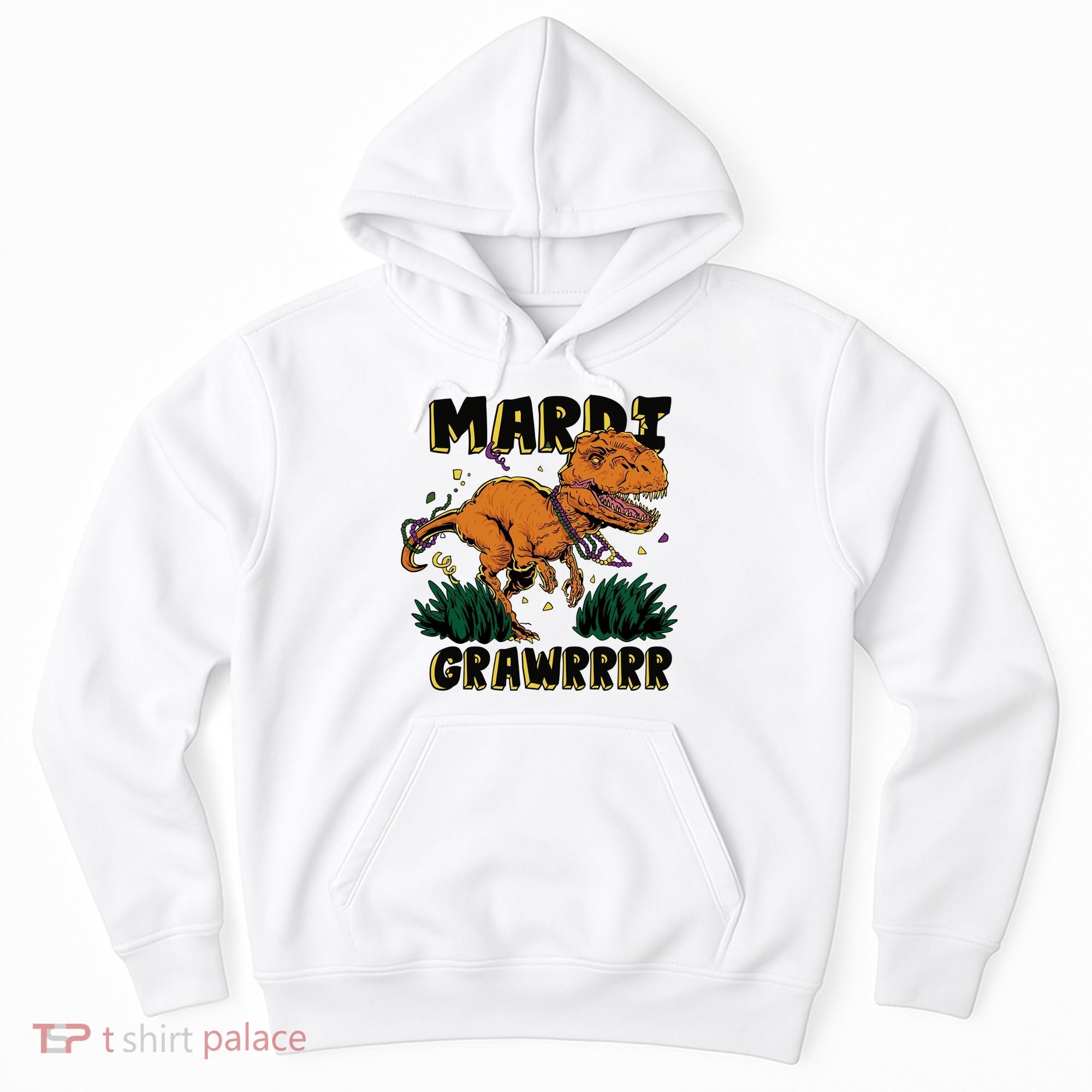 Mardi Gras Dinosaur Celebration Hoodie