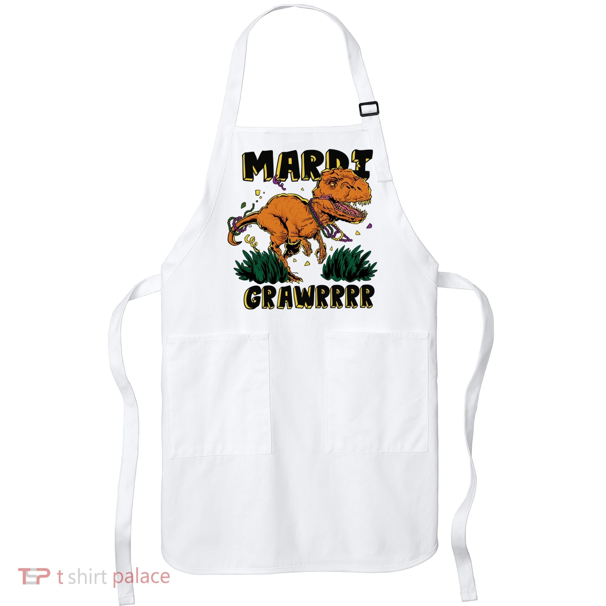 Mardi Gras Dinosaur Celebration Apron