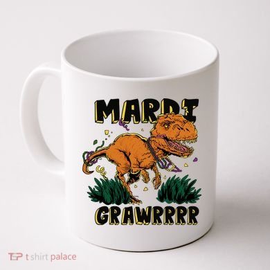 Mardi Gras Dinosaur Celebration Coffee Mug