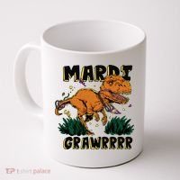 Mardi Gras Dinosaur Celebration Coffee Mug thumb 0