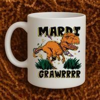 Mardi Gras Dinosaur Celebration Coffee Mug thumb 2
