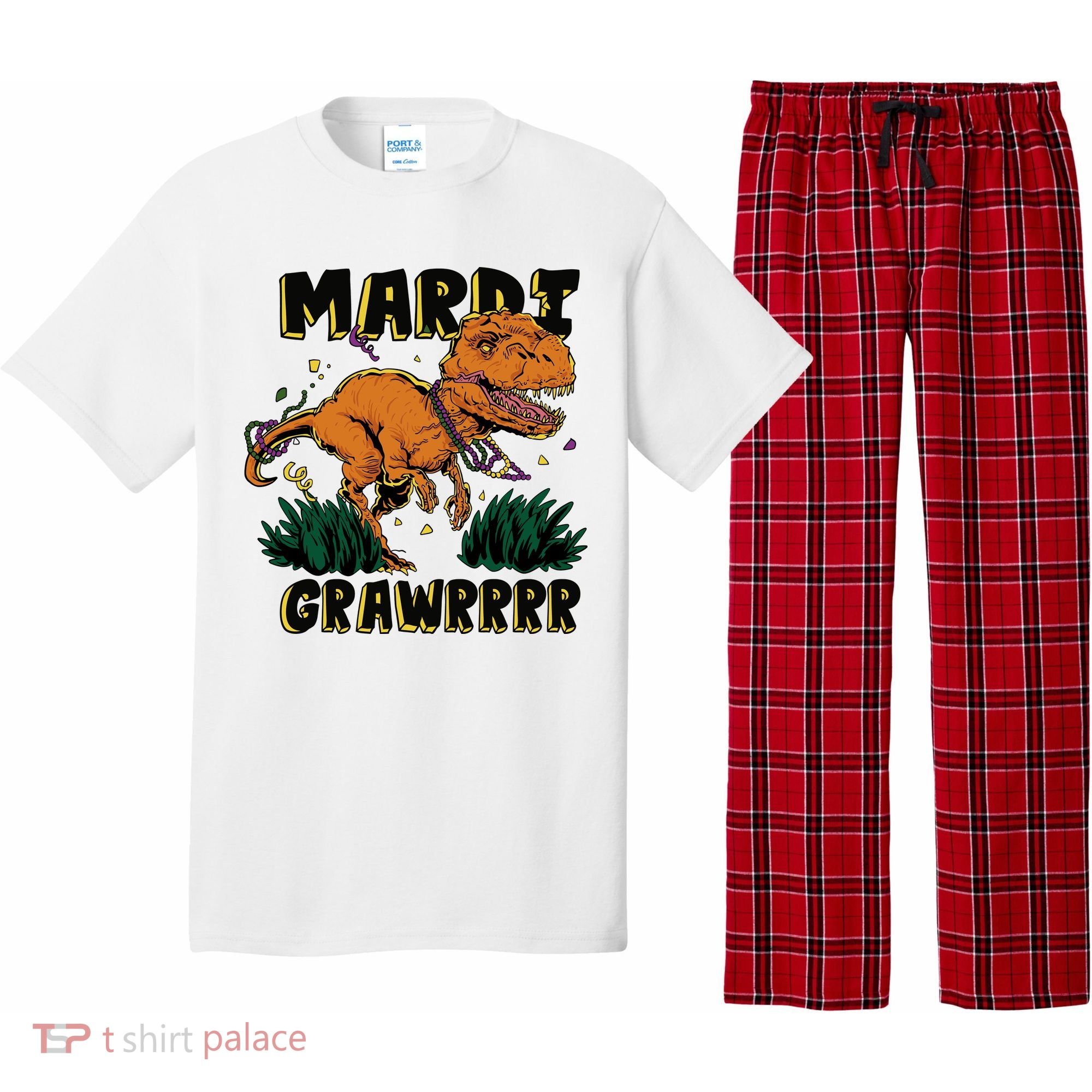 Mardi Gras Dinosaur Celebration Pajama Set