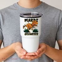 Mardi Gras Dinosaur Celebration Tumbler thumb 2