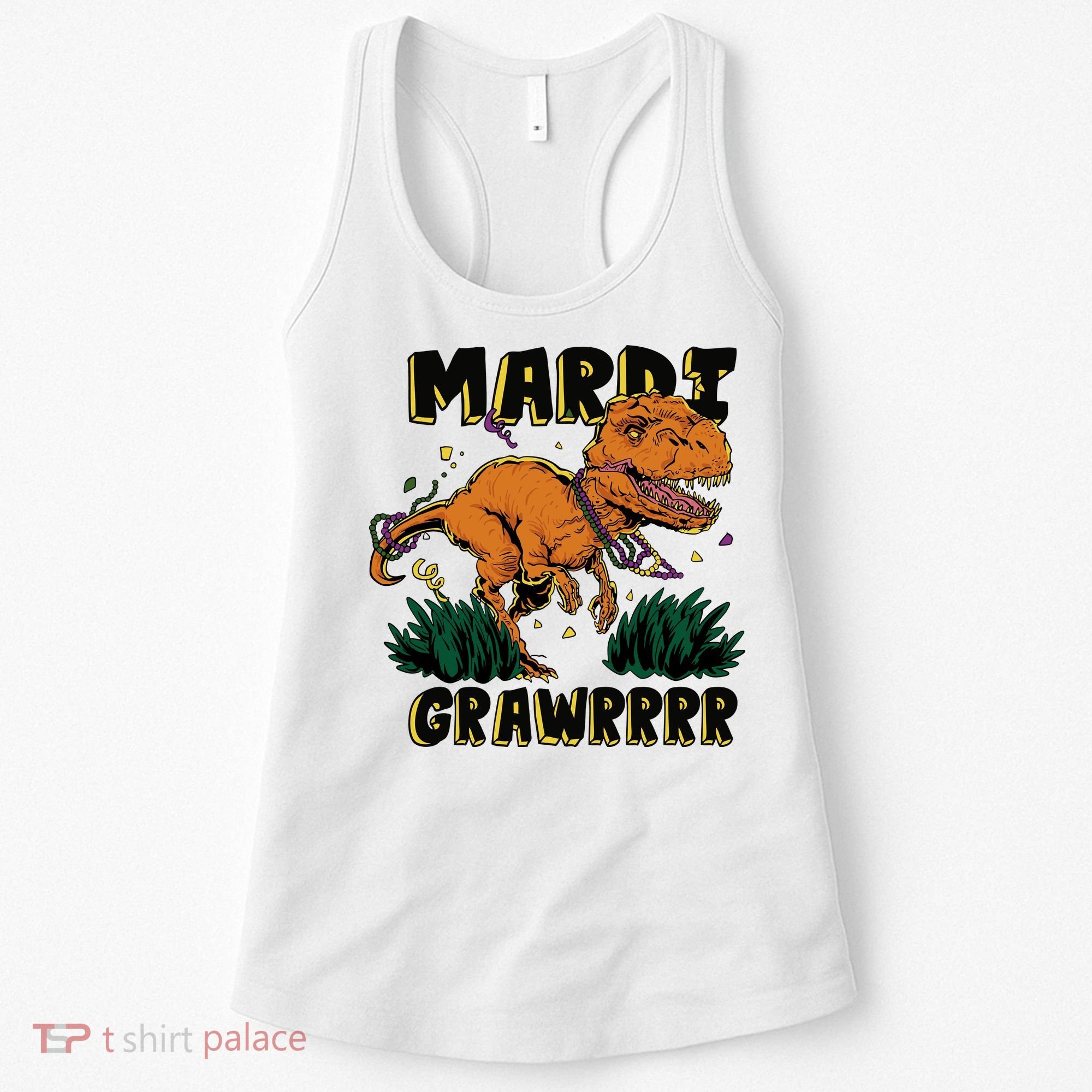 Mardi Gras Dinosaur Celebration Women's Tank Top
