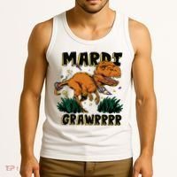 Mardi Gras Dinosaur Celebration Tank Top thumb 3
