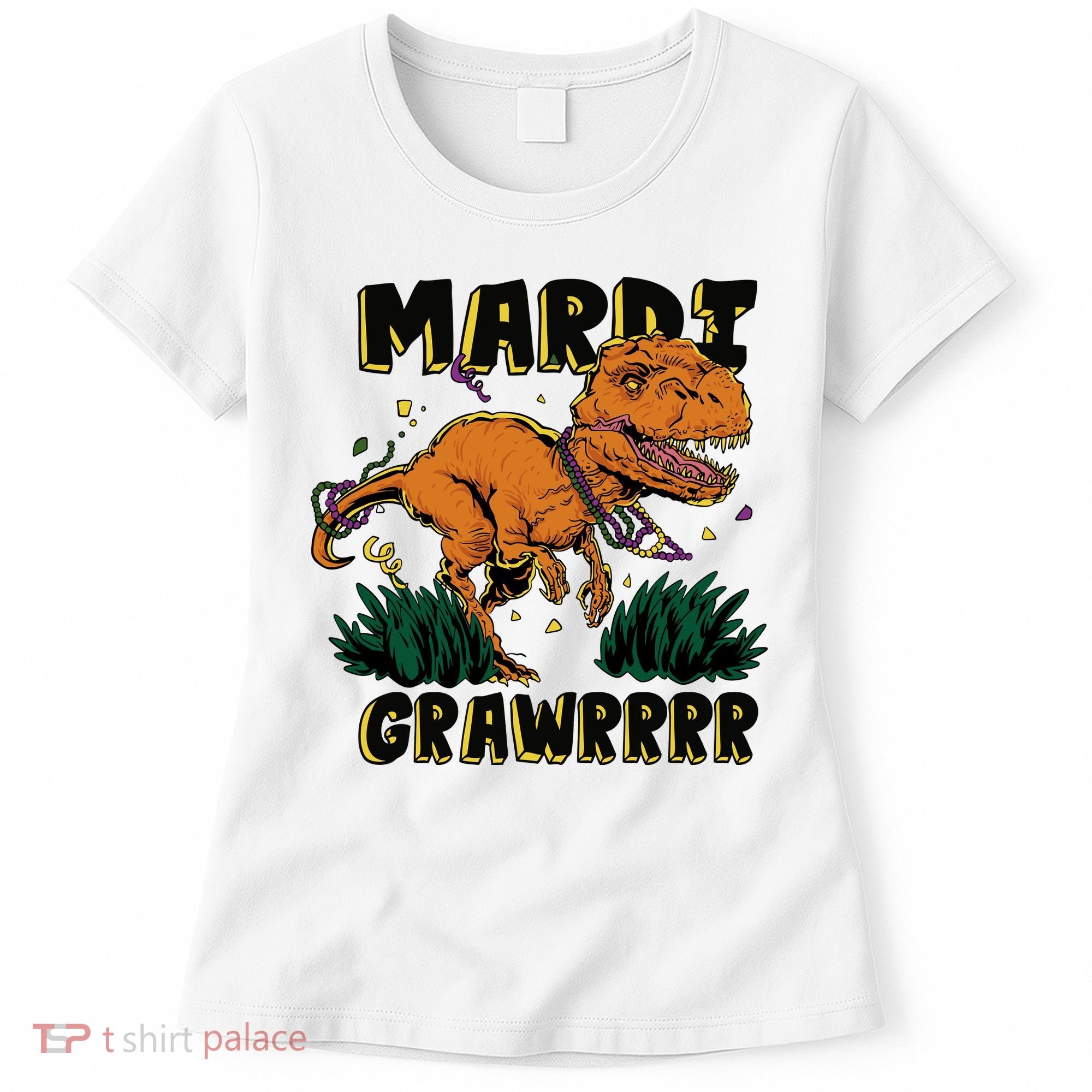 Mardi Gras Dinosaur Celebration Women's T-Shirt