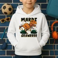 Mardi Gras Dinosaur Celebration Kids Hoodie thumb 2