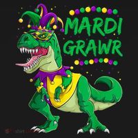 Mardi Grawr Dino Jester Outfit, Mardi Gras T Rex Kids Boys Women's Hoodie thumb 2