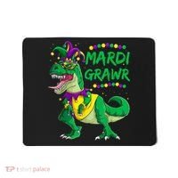 Mardi Grawr Dino Jester Outfit, Mardi Gras T Rex Kids Boys Mousepad thumb 0
