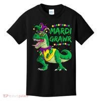 Mardi Grawr Dino Jester Outfit, Mardi Gras T Rex Kids Boys Kids T-Shirt thumb 0