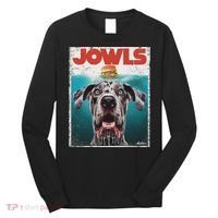 Merle Great Dane Jowls, Paws Top, Blue Eye Brown Dog Mom Dad Long Sleeve Shirt thumb 0