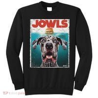 Merle Great Dane Jowls, Paws Top, Blue Eye Brown Dog Mom Dad Sweatshirt thumb 0
