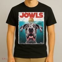 Merle Great Dane Jowls, Paws Top, Blue Eye Brown Dog Mom Dad T-Shirt thumb 3
