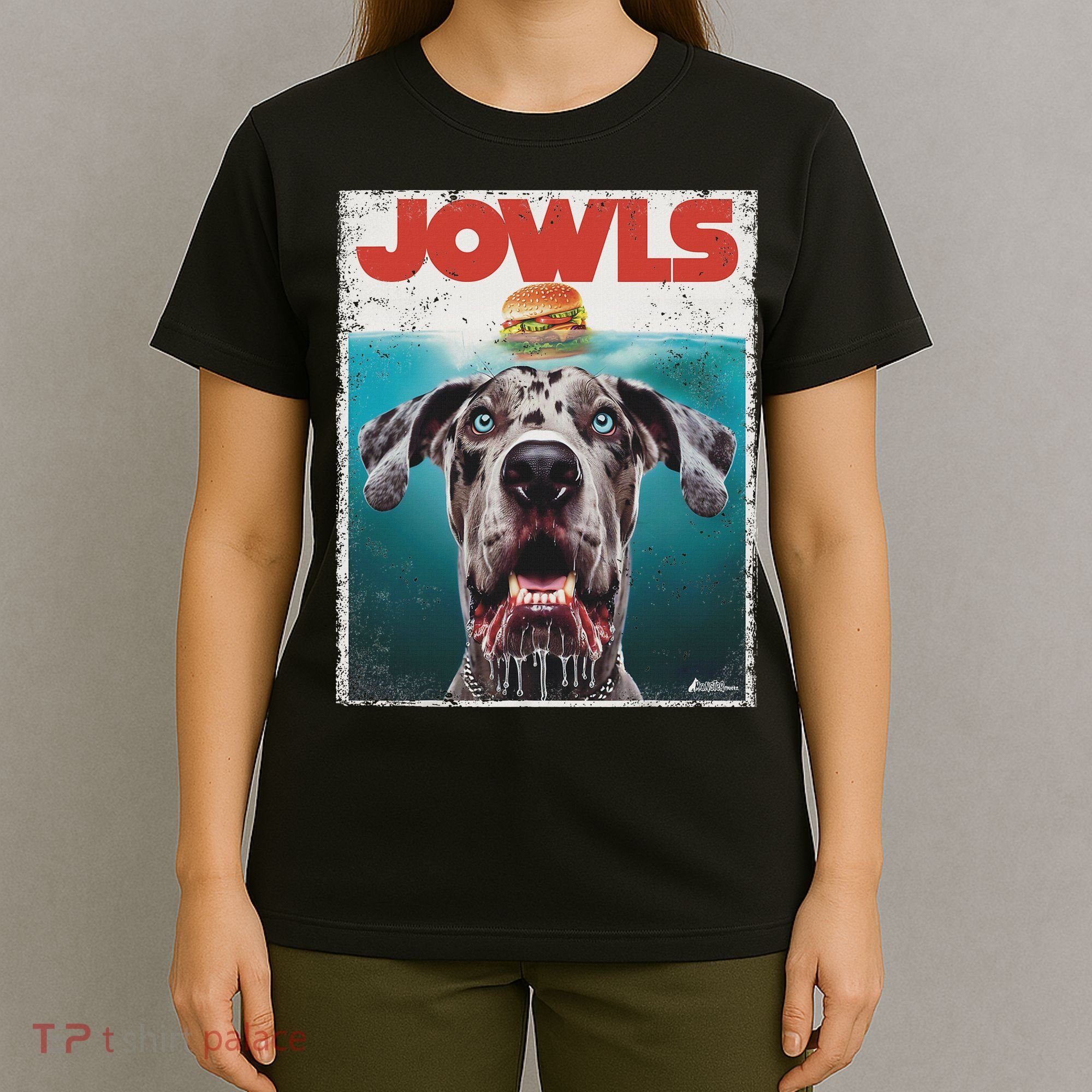 Merle Great Dane Jowls, Paws Top, Blue Eye Brown Dog Mom Dad T-Shirt