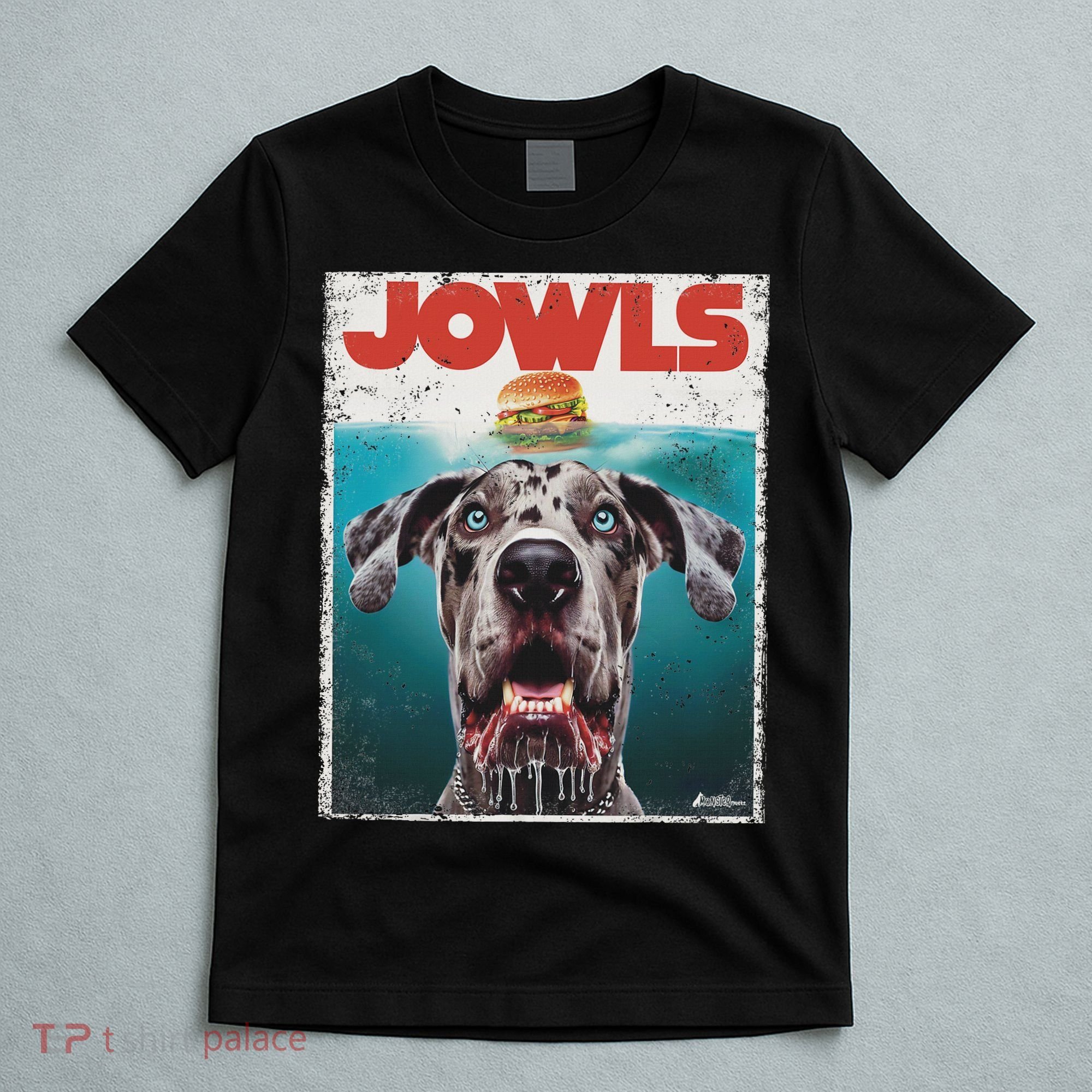 Merle Great Dane Jowls, Paws Top, Blue Eye Brown Dog Mom Dad T-Shirt