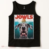 Merle Great Dane Jowls, Paws Top, Blue Eye Brown Dog Mom Dad Tank Top thumb 2