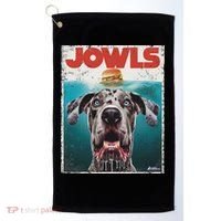 Merle Great Dane Jowls, Paws Top, Blue Eye Brown Dog Mom Dad Golf Towel thumb 0