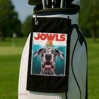 Merle Great Dane Jowls, Paws Top, Blue Eye Brown Dog Mom Dad Golf Towel thumb 2